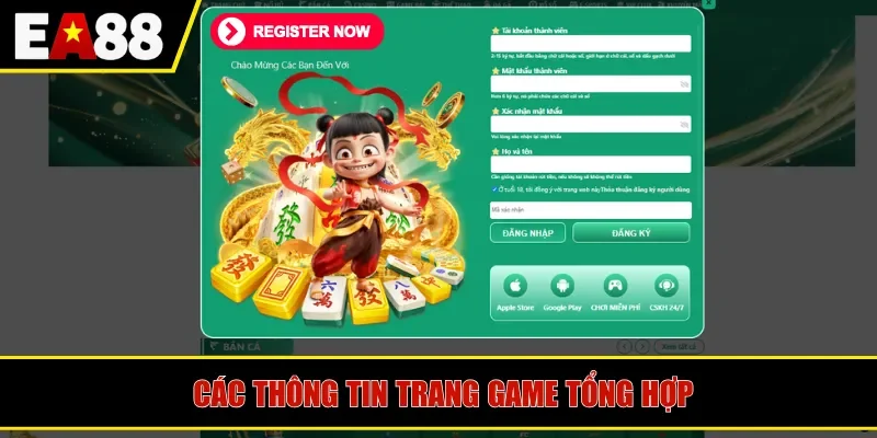 Các thông tin trang game tổng hợp